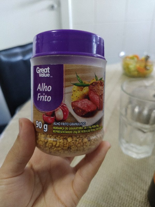 Alho Frito Granulado Great Value Desrotulando